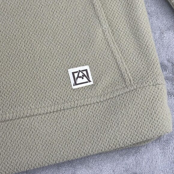 Avalanche Sweater‎ Mens Medium Olive Green Waffle Fleece Quarter Snap Pullover - Picture 2 of 10